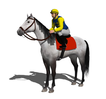 精细3D人物模型 (2)骑马人